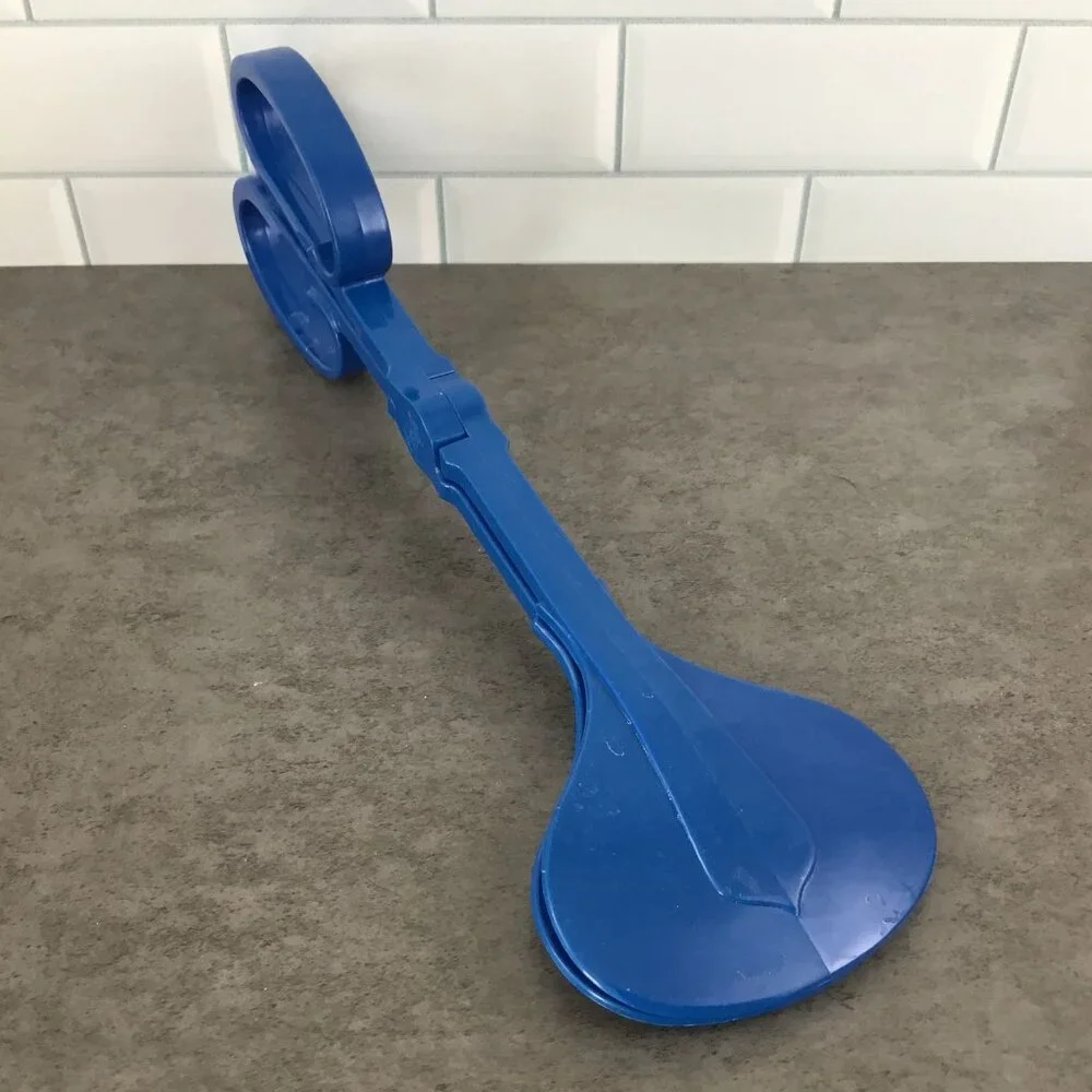 Vintage Dansk International Designs Blue Plastic Salad Tongs Gunnar Cyren MCM